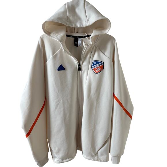 FC Cincinnati Adidas Full Zip Hooded Jacket Men's size XL - Picture 1 of 4